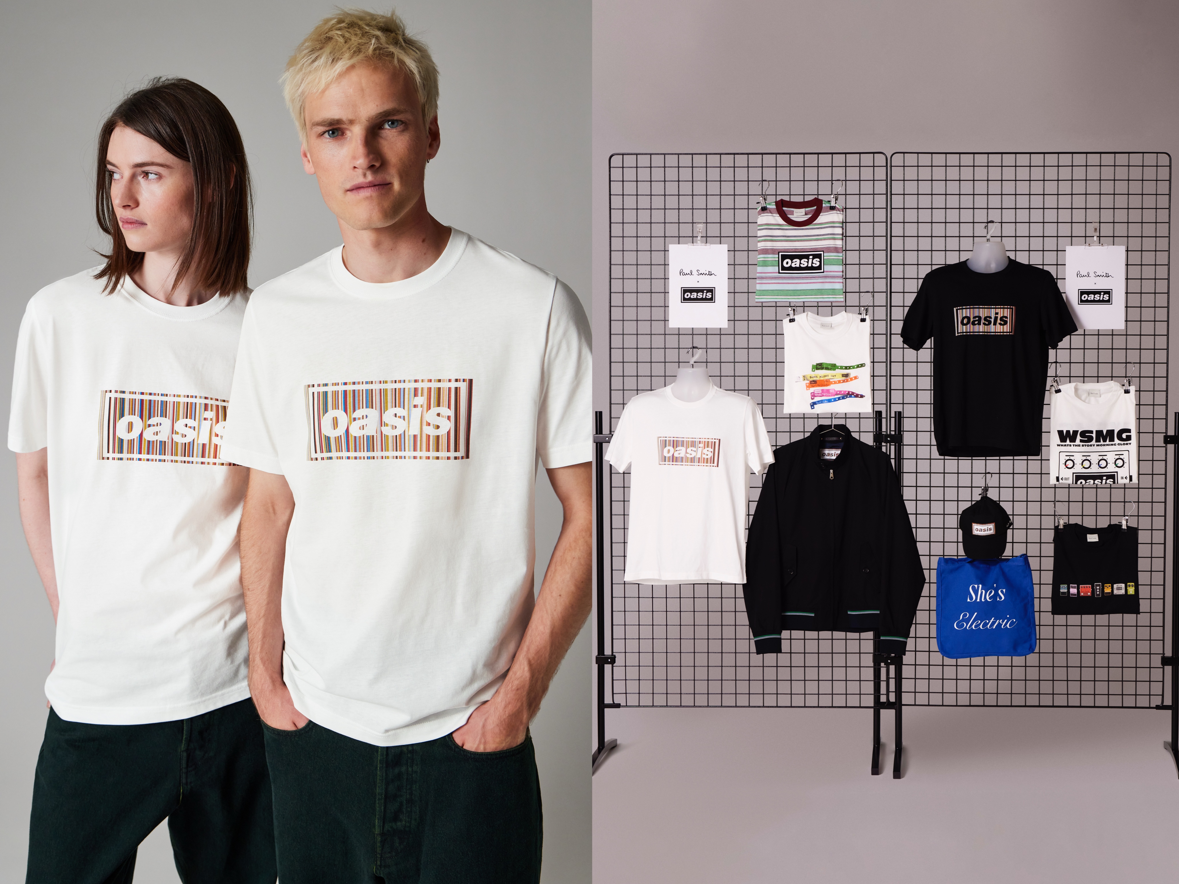 Paul SmithがOasisとのカプセルコレクションをリリース。歌詞やタイトルを落とし込んだアイテムはファン必見です。