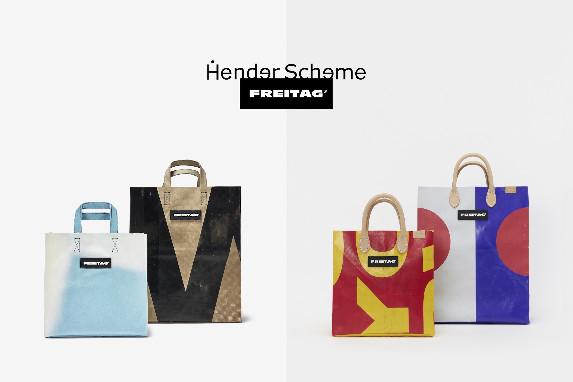 FREITAG × Hender Schemeによるコラボ第2弾。アップサイクル素材の“一点もの”バッグがずらり。