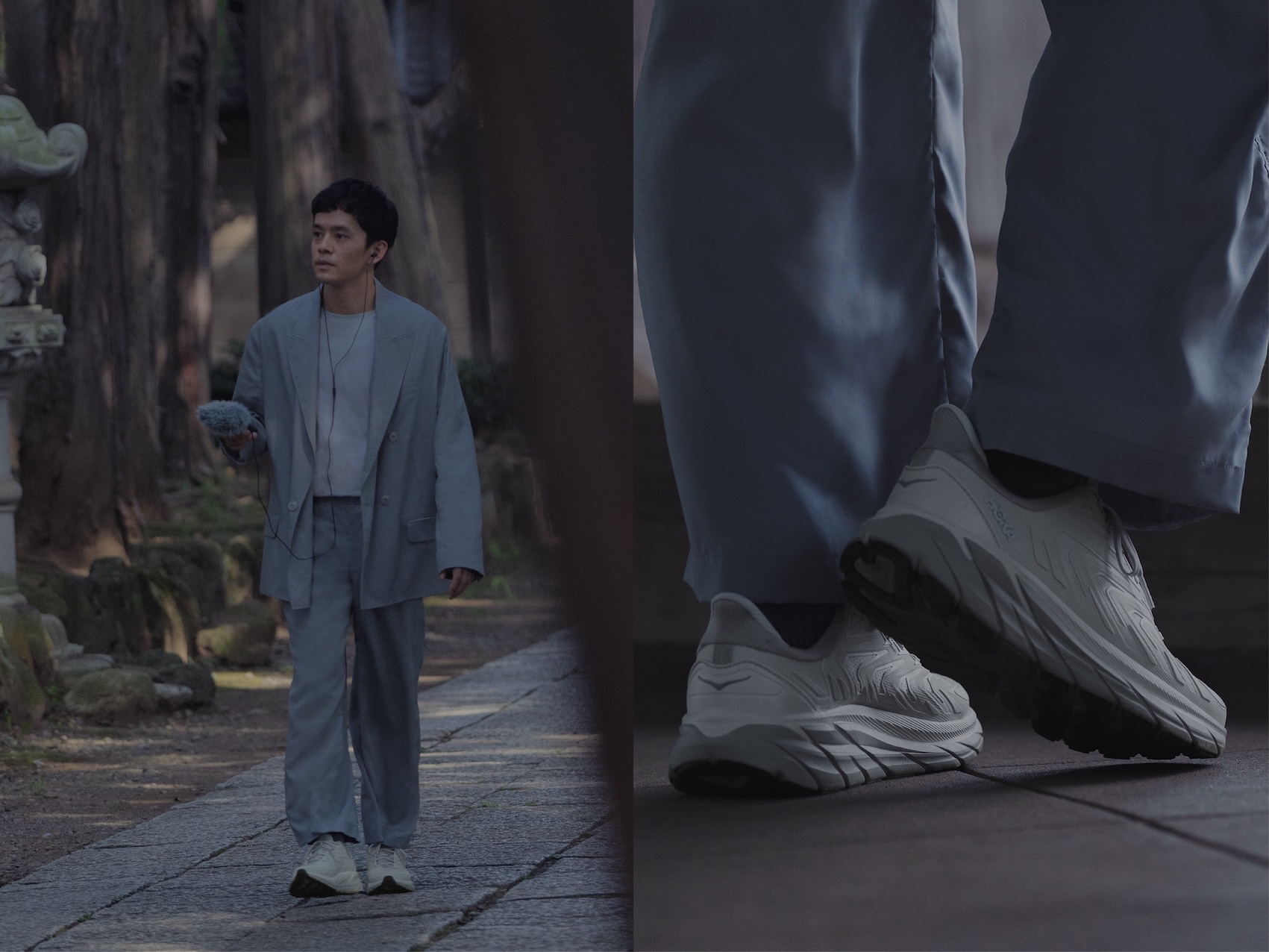 HOKAからランニングシューズ由来の新作2モデルが登場。池松壮亮が巡る、音と映像で捉えた東京の街にもご注目。
